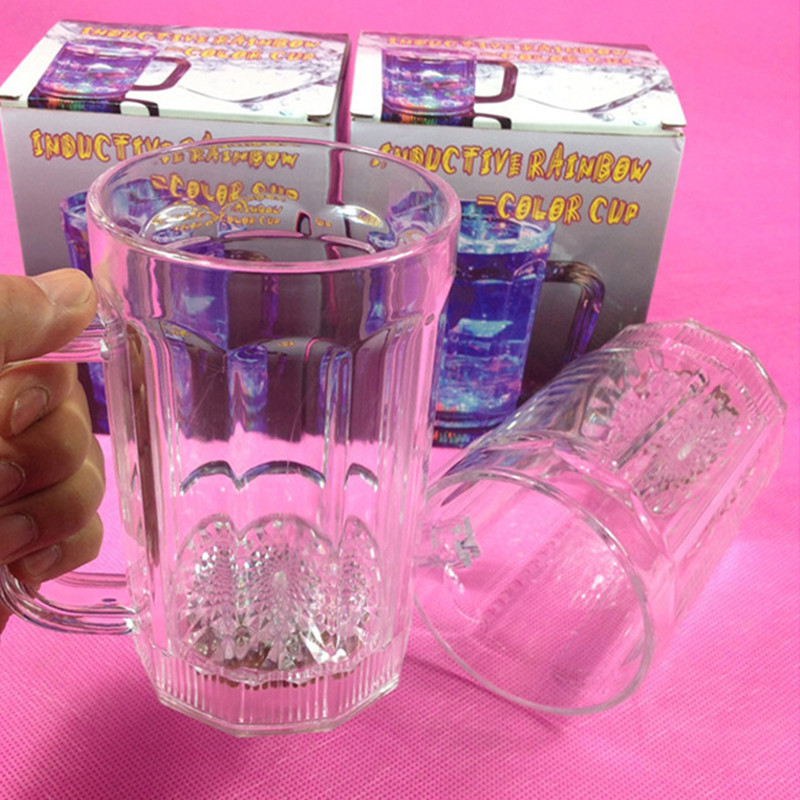 Luminous Cup  Induction Luminous Cup Pouring Water Bright Plastic LED Flash Cup Gift Bar Cheer Supplies Wholesale