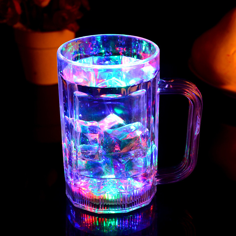 Luminous Cup  Induction Luminous Cup Pouring Water Bright Plastic LED Flash Cup Gift Bar Cheer Supplies Wholesale