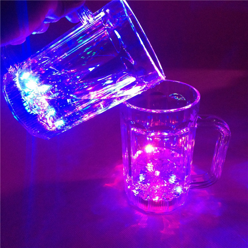 Luminous Cup  Induction Luminous Cup Pouring Water Bright Plastic LED Flash Cup Gift Bar Cheer Supplies Wholesale