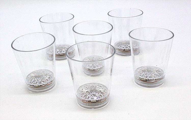 Bar Nightclub KTV Party Aid Road Set 60ml Water-in Light Led Shot Glass Tass Luminous Cup