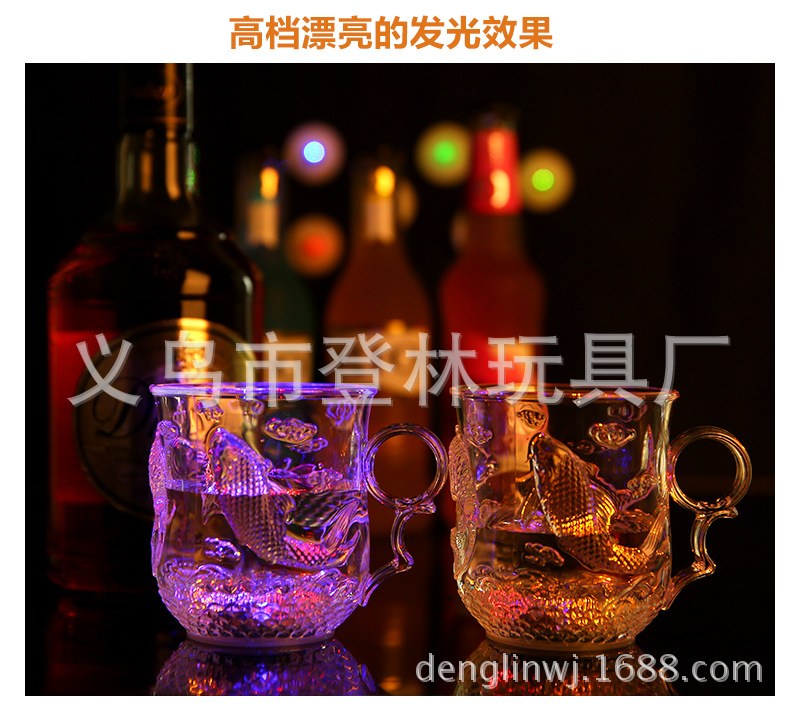 Sensing pineapple glass Christmas Champagne tower bar party supplies new strange luminous cup fish cup