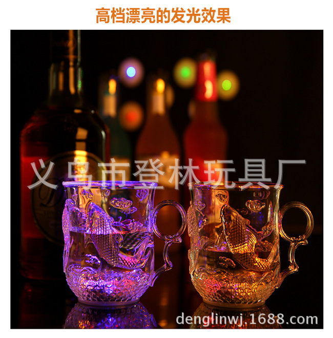 Sensing pineapple glass Christmas Champagne tower bar party supplies new strange luminous cup fish cup