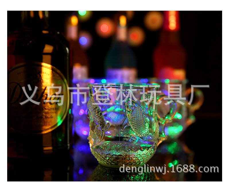Sensing pineapple glass Christmas Champagne tower bar party supplies new strange luminous cup fish cup
