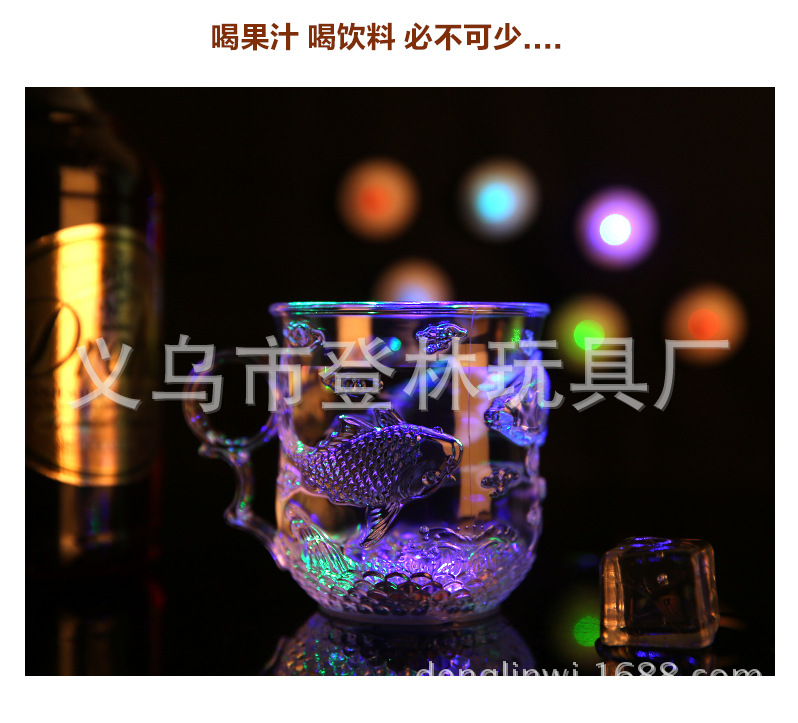 Sensing pineapple glass Christmas Champagne tower bar party supplies new strange luminous cup fish cup