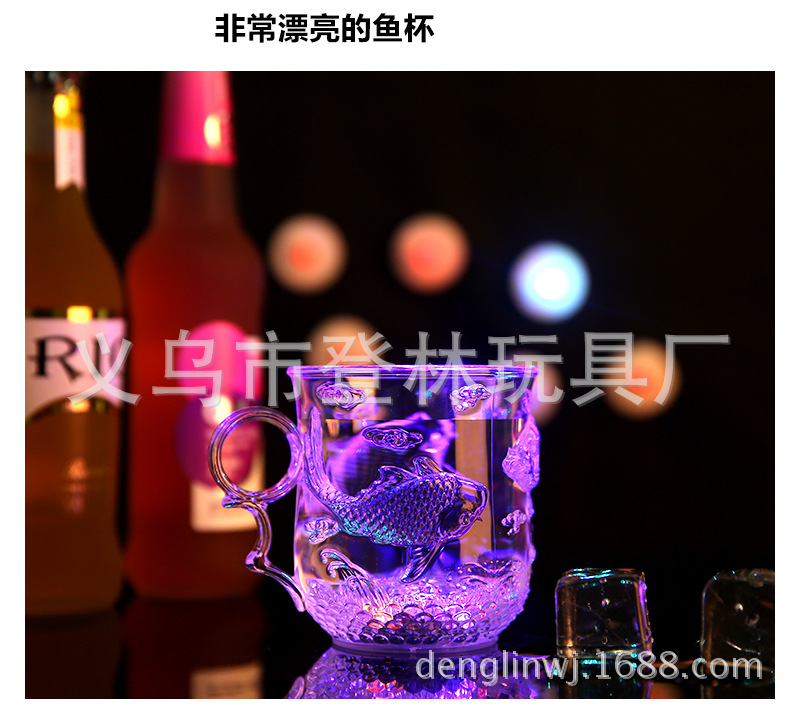 Sensing pineapple glass Christmas Champagne tower bar party supplies new strange luminous cup fish cup