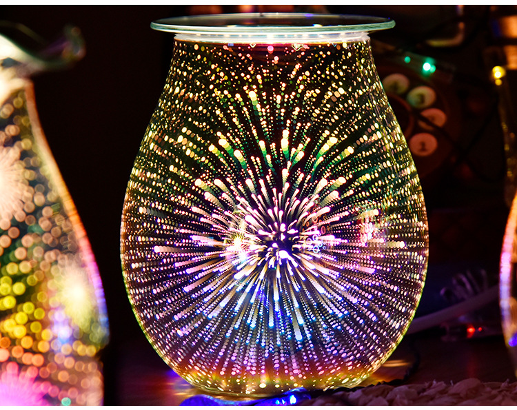 Glass Electric Aromatherapy Lamp Fireworks Aromatherapy Candle Glass Ultrasonic Aroma Diffuser Air Fresh and Deodorant Glass Electric Aromatherapy Lamp Fireworks Aromatherapy Candle Glass Ultrasonic Aroma Diffuser Air Fresh and Deodorant