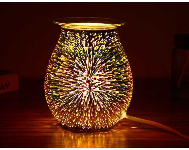 Glass Electric Aromatherapy Lamp Fireworks Aromatherapy Candle Glass Ultrasonic Aroma Diffuser Air Fresh and Deodorant Glass Electric Aromatherapy Lamp Fireworks Aromatherapy Candle Glass Ultrasonic Aroma Diffuser Air Fresh and Deodorant