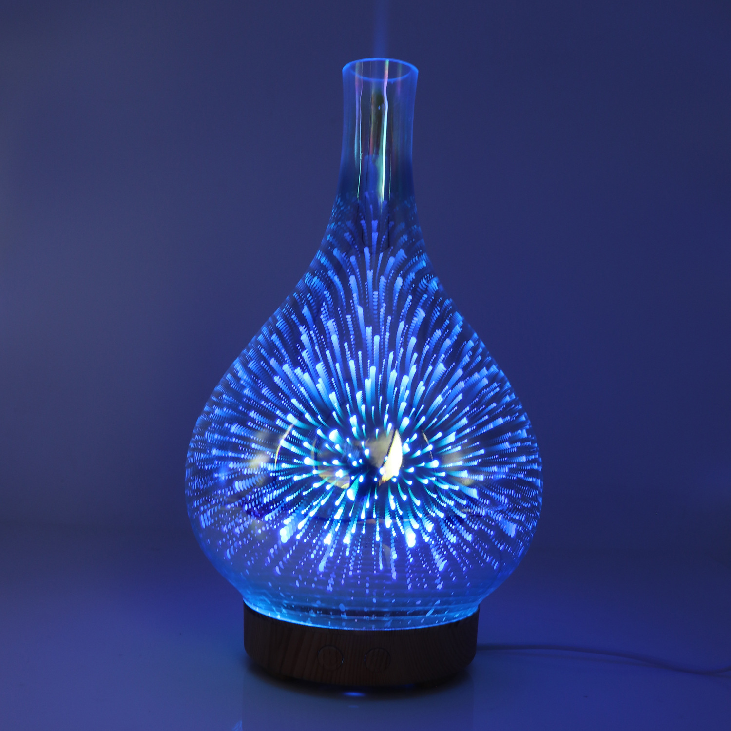 CrossBorder Yamasun 3D Glass Fireworks Essential Oil Colorful Night Light LED Creative Humidifier Aromatherapy Machine