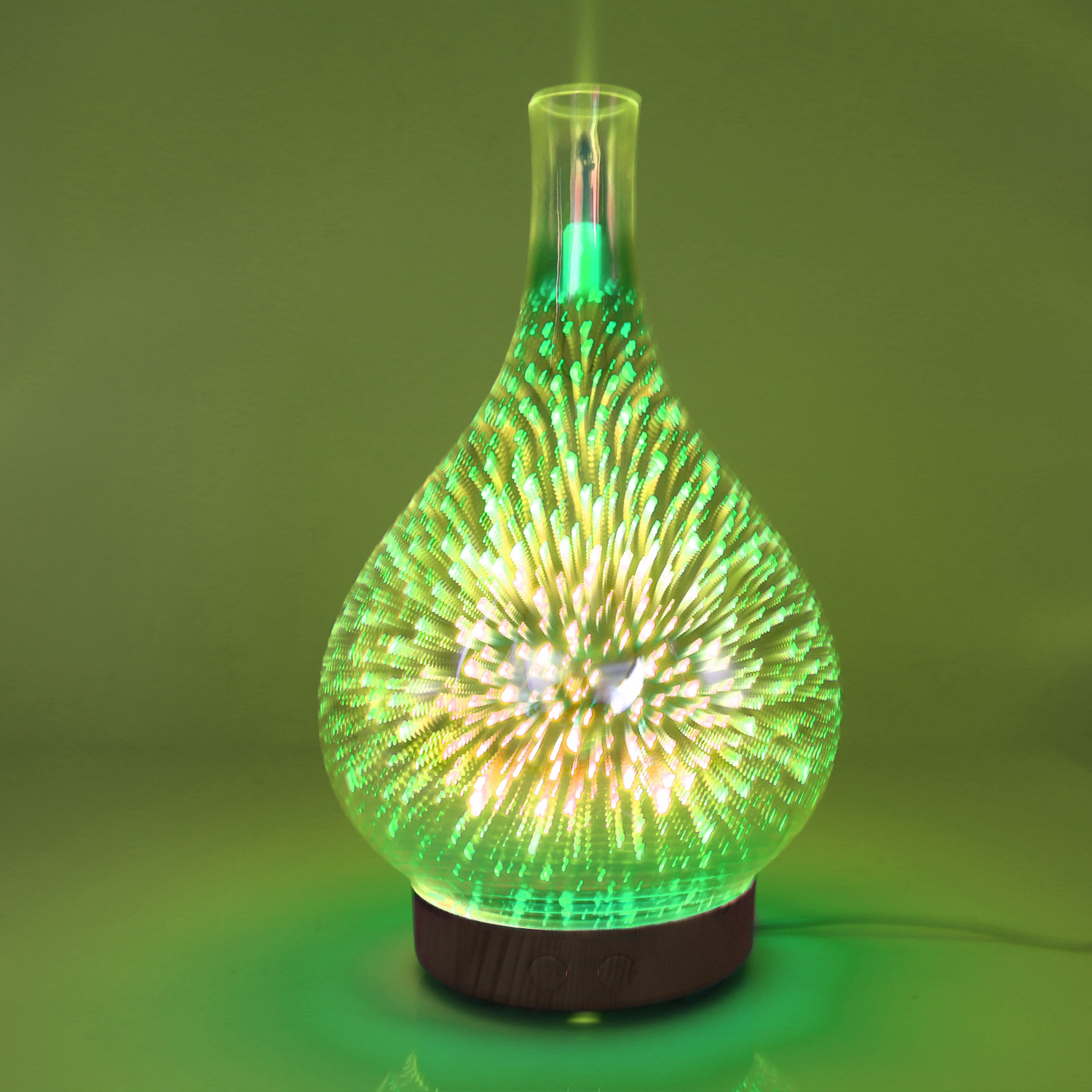 CrossBorder Yamasun 3D Glass Fireworks Essential Oil Colorful Night Light LED Creative Humidifier Aromatherapy Machine