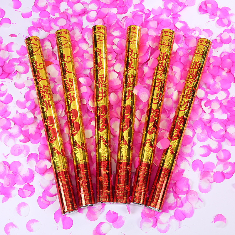 Wedding Marriage Salute Ceremony Opening Ceremony Salute Handheld Fireworks Tube Petal Rain Fireworks Tube Bar Fireworks