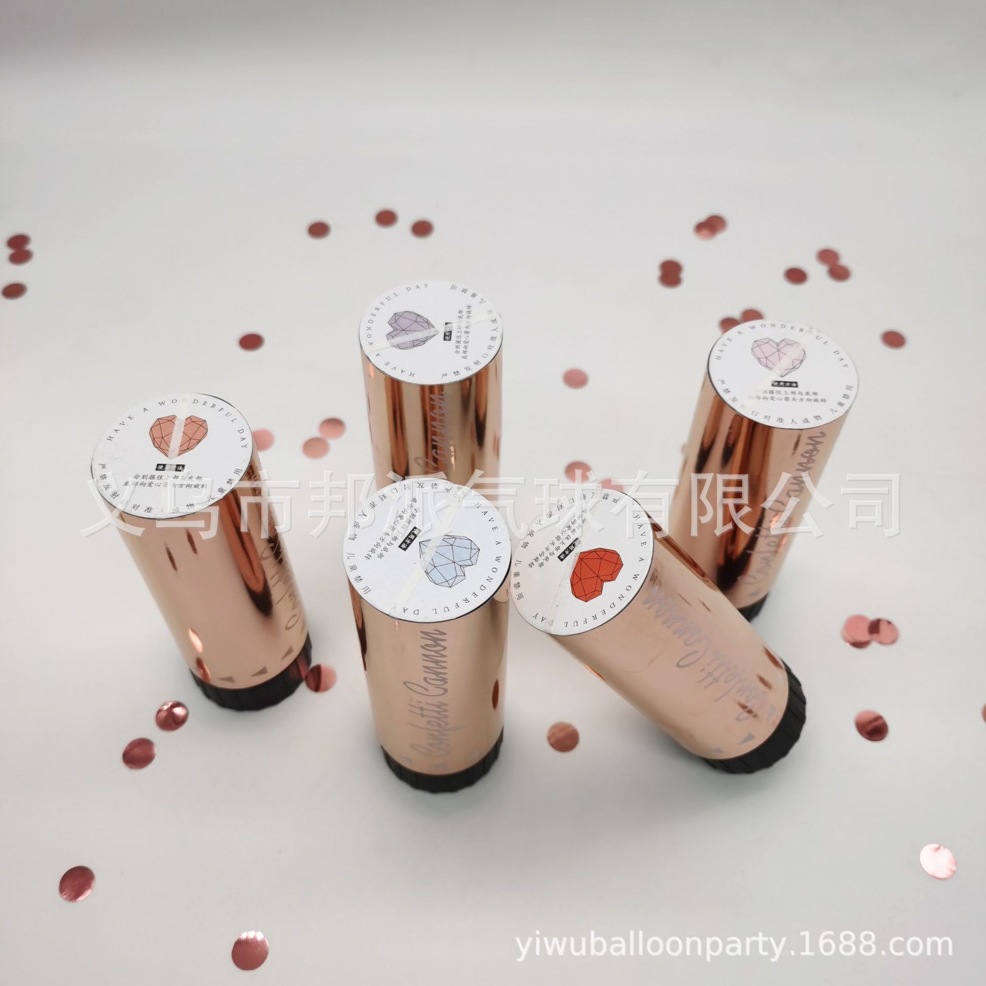 Rose Gold Small Salute Handheld 11cm Spring Fireworks Tube Colorful Paper Scrap Graduation Opening Wedding and Rose Gold Small Salute Handheld 11cm Spring Fireworks Tube Colorful Paper Scrap Graduation Opening Wedding and