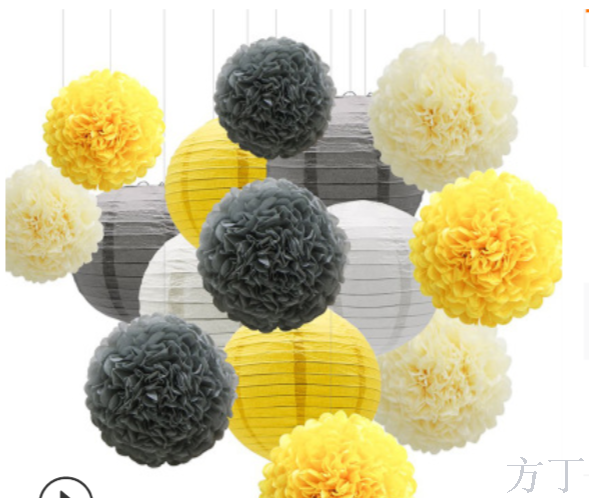 Cross-border hot-selling paper lantern set paper-drawn paper lantern paper paper