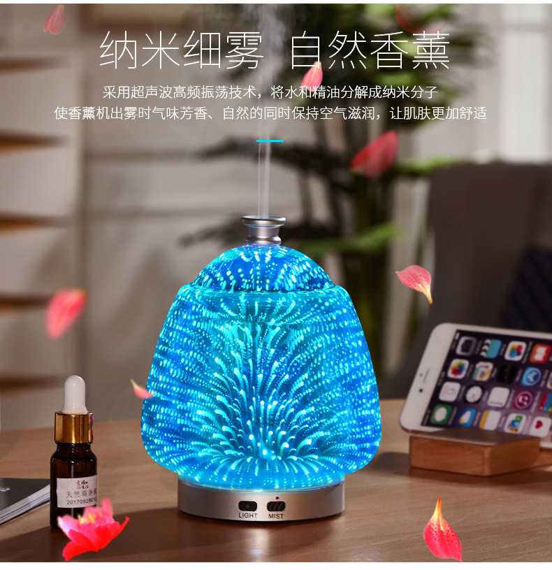 120ml Colorful Creative 3D Fireworks Glass Ultrasonic Essential Oil Aromatherapy Lamp Currently Available Whole 120ml Colorful Creative 3D Fireworks Glass Ultrasonic Essential Oil Aromatherapy Lamp Currently Available Whole