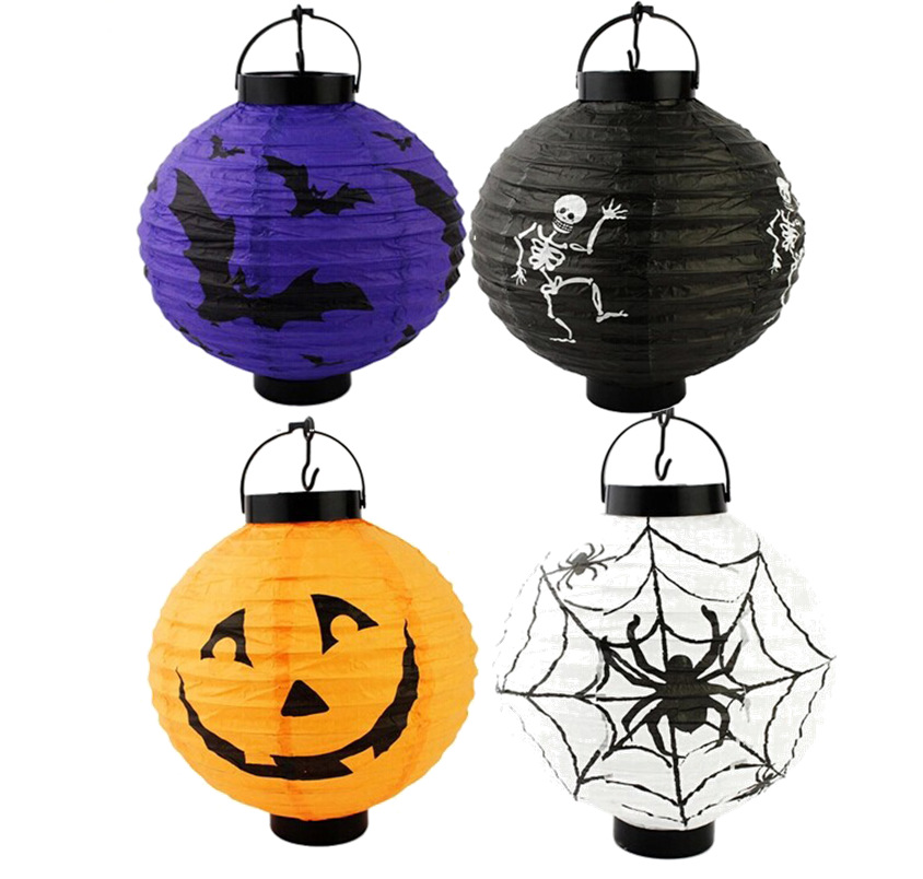 Halloween Halloween to pumpkin Lantern LED box party bar decoration paper lantern Halloween Halloween to pumpkin Lantern LED box party bar decoration paper lantern