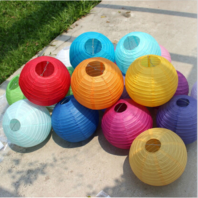 Festival Spring Festival Folding Handmade round Chinese Lantern Wedding Celebration Supplies Decoration Paper Lantern