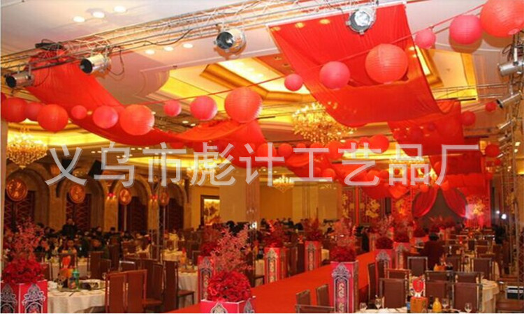Festival Spring Festival Folding Handmade round Chinese Lantern Wedding Celebration Supplies Decoration Paper Lantern