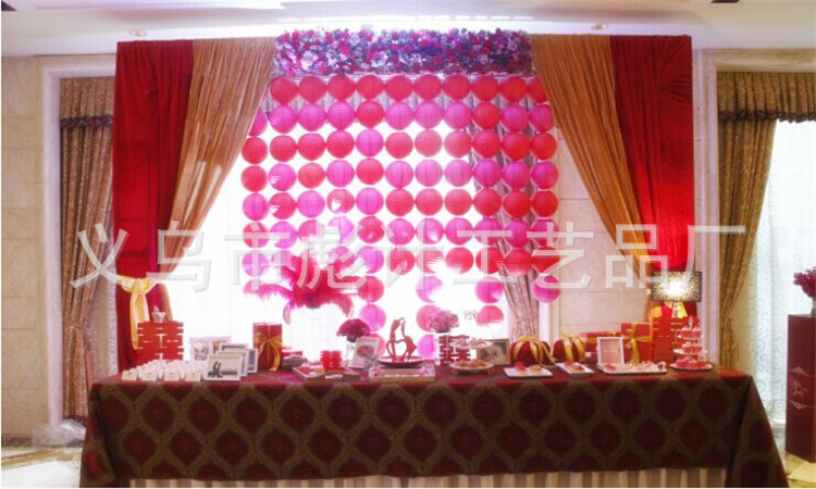 Festival Spring Festival Folding Handmade round Chinese Lantern Wedding Celebration Supplies Decoration Paper Lantern