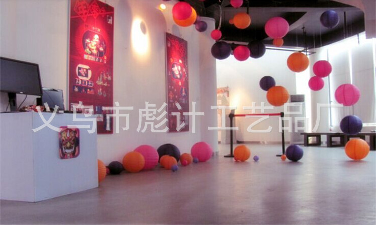 Festival Spring Festival Folding Handmade round Chinese Lantern Wedding Celebration Supplies Decoration Paper Lantern