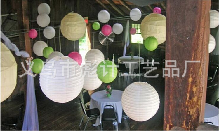 Festival Spring Festival Folding Handmade round Chinese Lantern Wedding Celebration Supplies Decoration Paper Lantern