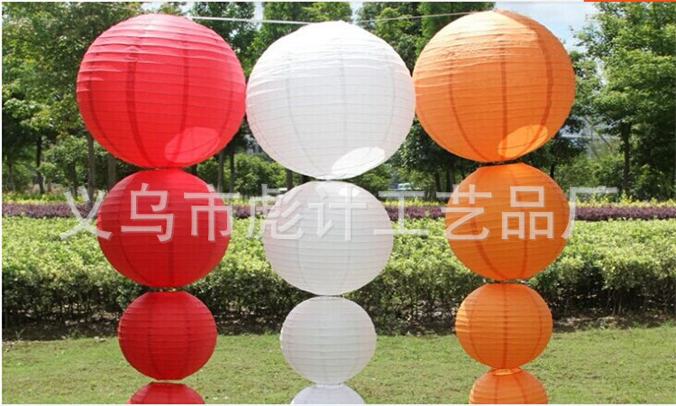 Festival Spring Festival Folding Handmade round Chinese Lantern Wedding Celebration Supplies Decoration Paper Lantern
