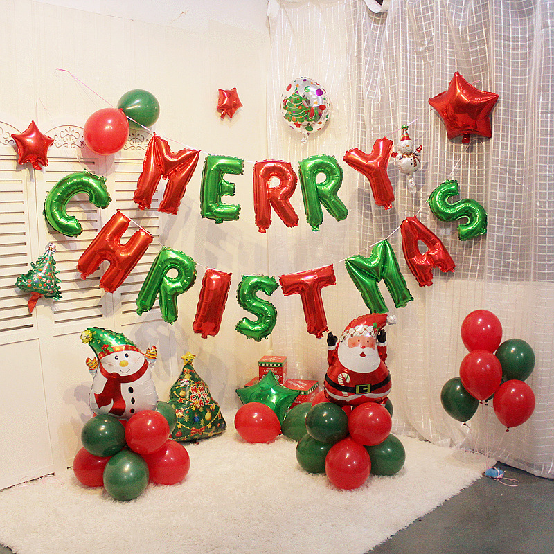 Merry Christmas MerryChristmas Letters Aluminum Foil Balloon Set Christmas Bar Christmas Decorating Ball Merry Christmas MerryChristmas Letters Aluminum Foil Balloon Set Christmas Bar Christmas Decorating Ball