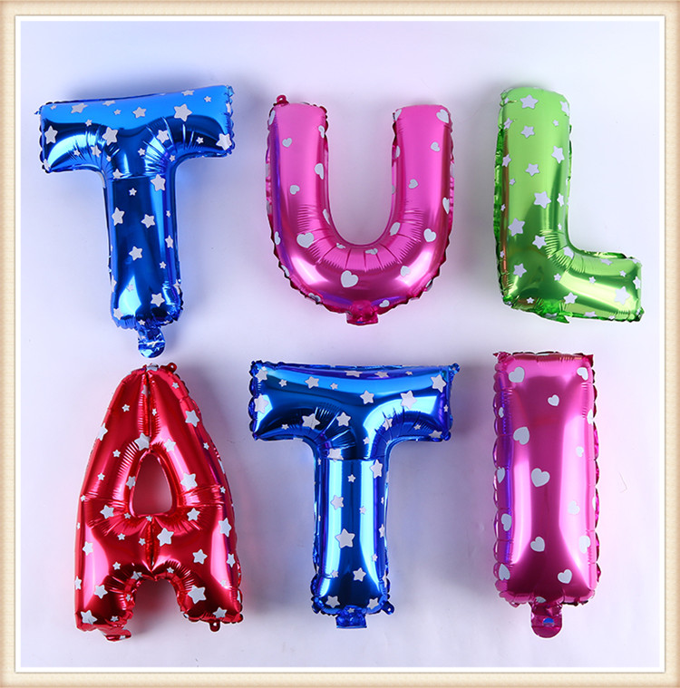 Decorate birthday balloons party a set of congratulations English letters air balloon aluminium coating