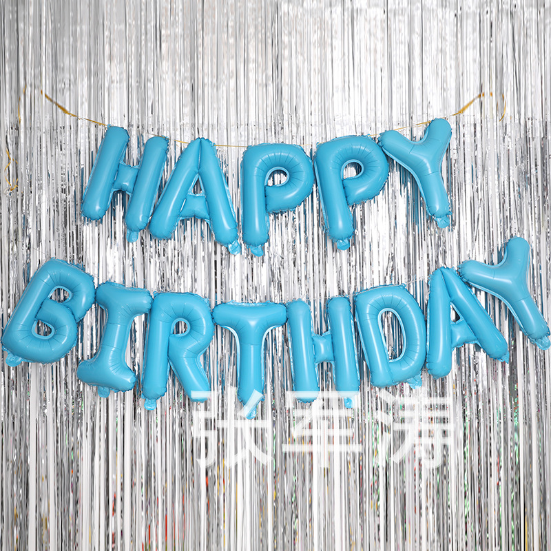 16-Inch Colorful English Letters Balloon Set Birthday Party Aluminum Balloon Letter