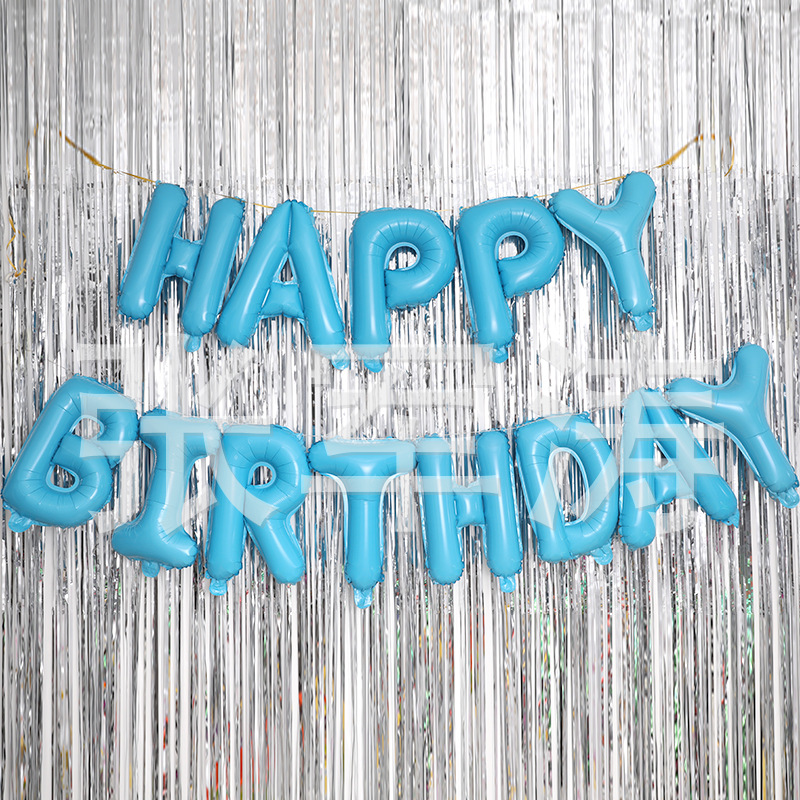 16-Inch Colorful English Letters Balloon Set Birthday Party Aluminum Balloon Letter