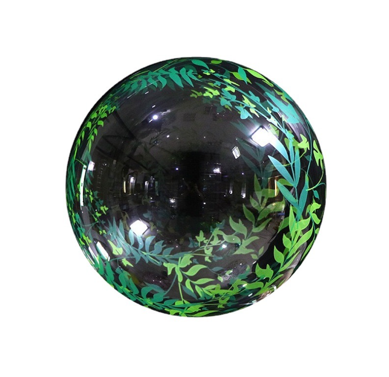 New 20-Inch Transparent Printing Bounce Ball Luminous Balloon Printing Color Spanish Letters Birthday Bounce Ball