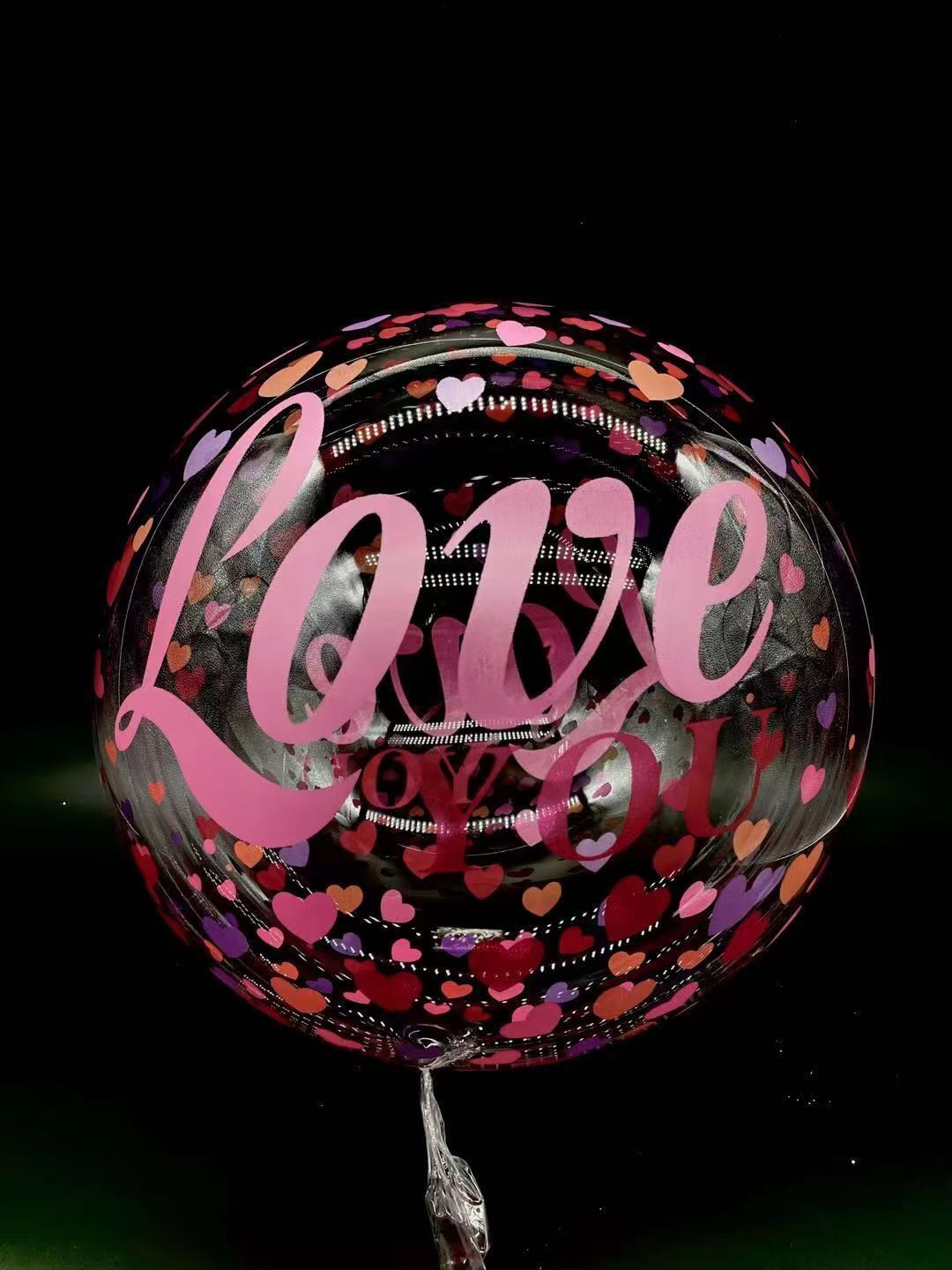 New 20-Inch Transparent Printing Bounce Ball Luminous Balloon Printing Color Spanish Letters Birthday Bounce Ball