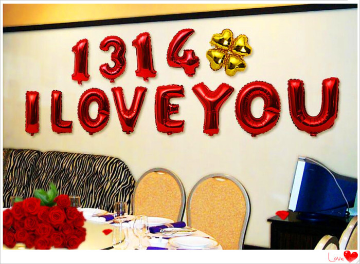 Wedding, birthday, party a variety of letters and digital combination of aluminum film balloon set Wedding, birthday, party a variety of letters and digital combination of aluminum film balloon set