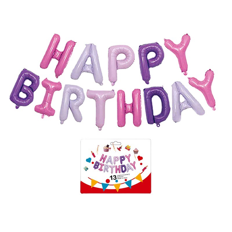 Letter Balloon Set Happy Birthday Package Balloon Decoration Supplies Aluminum Film Balloon Wholesale Letters Balloon