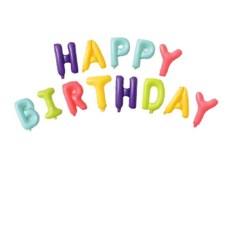 Letter Balloon Set Happy Birthday Package Balloon Decoration Supplies Aluminum Film Balloon Wholesale Letters Balloon