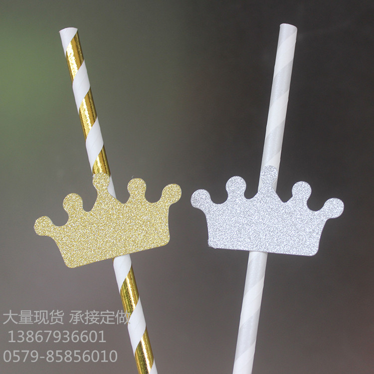 Creative Color Beard Props Straight Paper Straw Banquet Funny Beard Supplies