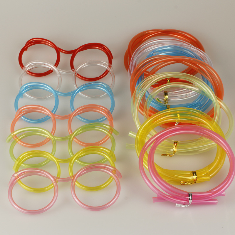 Internet Sensation Straw Pick-up Game Props Glasses Beard Straw Crazy Funny Halloween Party Straw Wholesale