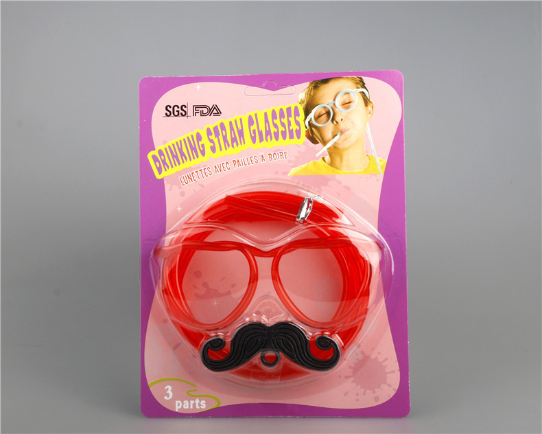 Internet Sensation Straw Pick-up Game Props Glasses Beard Straw Crazy Funny Halloween Party Straw Wholesale