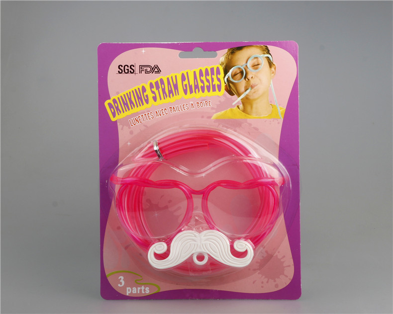 Internet Sensation Straw Pick-up Game Props Glasses Beard Straw Crazy Funny Halloween Party Straw Wholesale