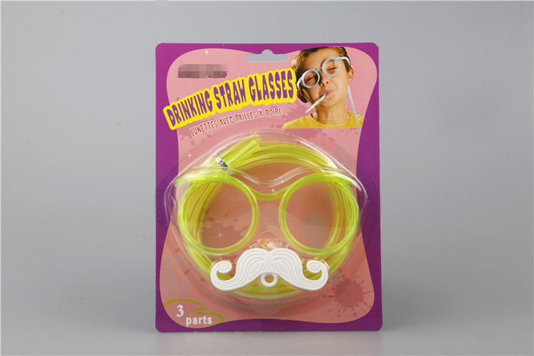 Internet Sensation Straw Pick-up Game Props Glasses Beard Straw Crazy Funny Halloween Party Straw Wholesale
