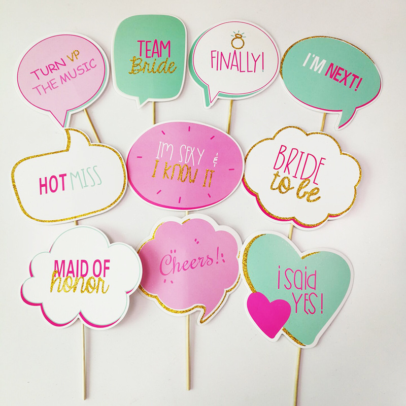 Photo Props Single Party Wedding Ceremony and Wedding Celebration Supplies Hand-Held Creative Gold Powder Beard Straw