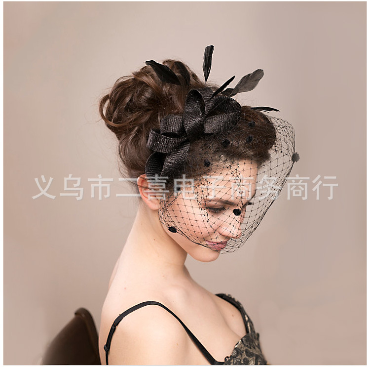 Hair Accessories Wedding Bow Top Hat Head Flower Photo Shoot Feather Cover Face Mesh Head Accessories Headdress Flowers Hair Accessories Wedding Bow Top Hat Head Flower Photo Shoot Feather Cover Face Mesh Head Accessories Headdress Flowers
