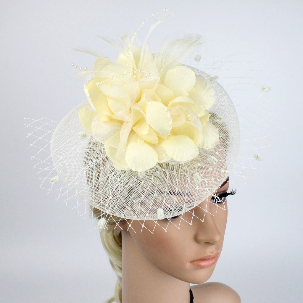 Hair Accessories Wedding Bow Top Hat Head Flower Photo Shoot Feather Cover Face Mesh Head Accessories Headdress Flowers Hair Accessories Wedding Bow Top Hat Head Flower Photo Shoot Feather Cover Face Mesh Head Accessories Headdress Flowers