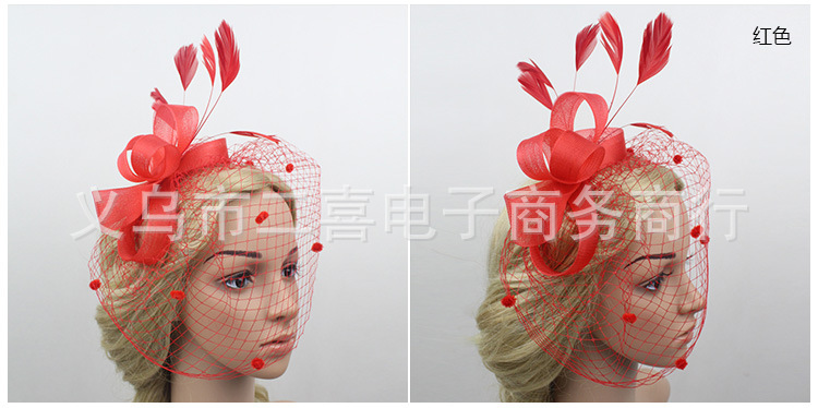 Hair Accessories Wedding Bow Top Hat Head Flower Photo Shoot Feather Cover Face Mesh Head Accessories Headdress Flowers Hair Accessories Wedding Bow Top Hat Head Flower Photo Shoot Feather Cover Face Mesh Head Accessories Headdress Flowers