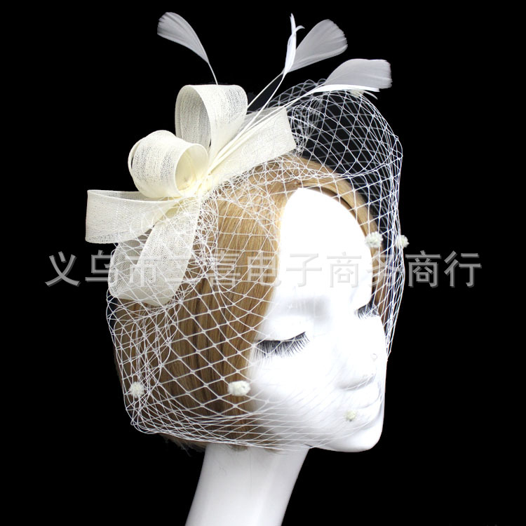 Hair Accessories Wedding Bow Top Hat Head Flower Photo Shoot Feather Cover Face Mesh Head Accessories Headdress Flowers Hair Accessories Wedding Bow Top Hat Head Flower Photo Shoot Feather Cover Face Mesh Head Accessories Headdress Flowers