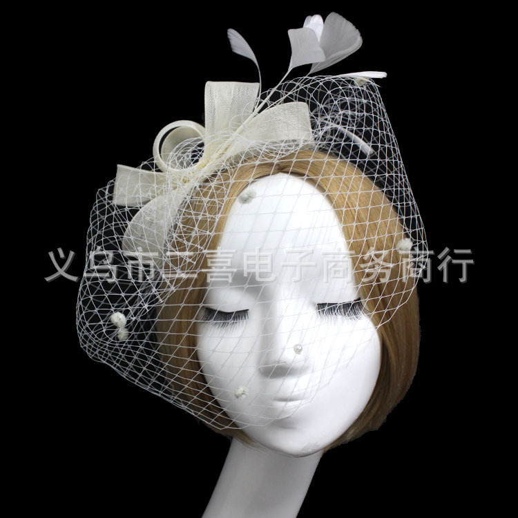 Hair Accessories Wedding Bow Top Hat Head Flower Photo Shoot Feather Cover Face Mesh Head Accessories Headdress Flowers Hair Accessories Wedding Bow Top Hat Head Flower Photo Shoot Feather Cover Face Mesh Head Accessories Headdress Flowers