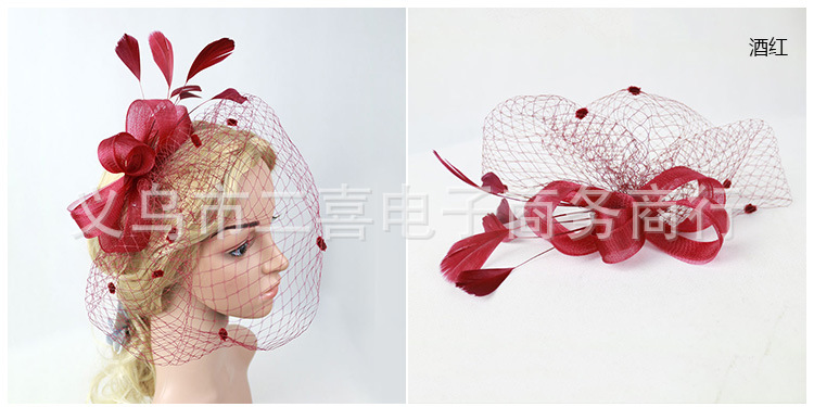 Hair Accessories Wedding Bow Top Hat Head Flower Photo Shoot Feather Cover Face Mesh Head Accessories Headdress Flowers Hair Accessories Wedding Bow Top Hat Head Flower Photo Shoot Feather Cover Face Mesh Head Accessories Headdress Flowers