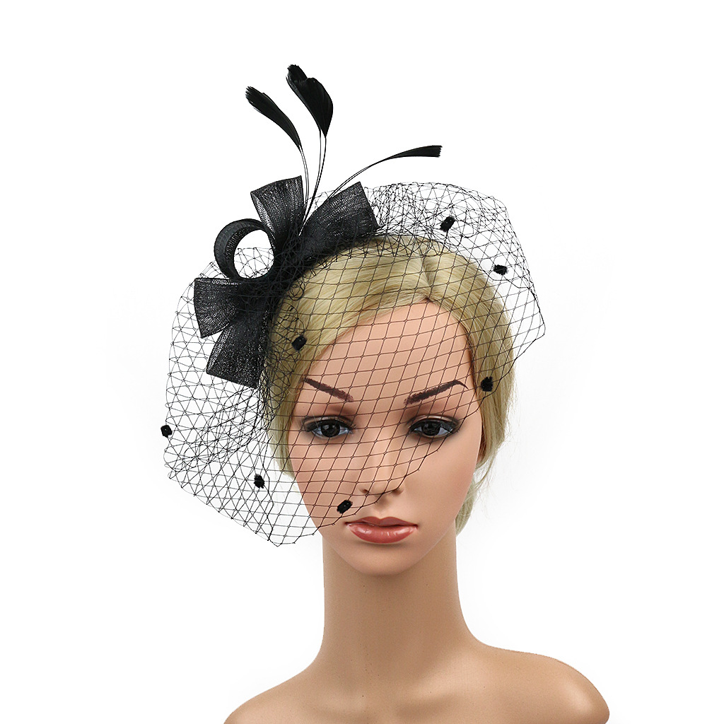 Hair Accessories Wedding Bow Top Hat Head Flower Photo Shoot Feather Cover Face Mesh Head Accessories Headdress Flowers Hair Accessories Wedding Bow Top Hat Head Flower Photo Shoot Feather Cover Face Mesh Head Accessories Headdress Flowers