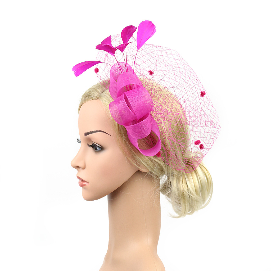 Hair Accessories Wedding Bow Top Hat Head Flower Photo Shoot Feather Cover Face Mesh Head Accessories Headdress Flowers Hair Accessories Wedding Bow Top Hat Head Flower Photo Shoot Feather Cover Face Mesh Head Accessories Headdress Flowers