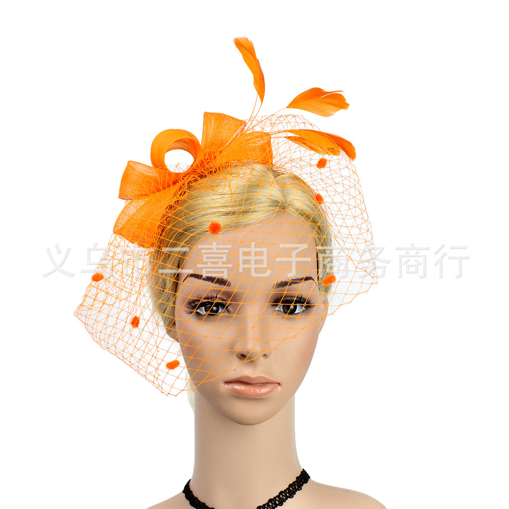 Hair Accessories Wedding Bow Top Hat Head Flower Photo Shoot Feather Cover Face Mesh Head Accessories Headdress Flowers Hair Accessories Wedding Bow Top Hat Head Flower Photo Shoot Feather Cover Face Mesh Head Accessories Headdress Flowers
