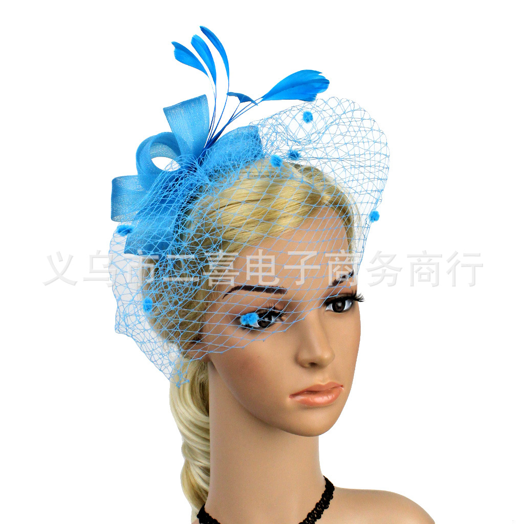 Hair Accessories Wedding Bow Top Hat Head Flower Photo Shoot Feather Cover Face Mesh Head Accessories Headdress Flowers Hair Accessories Wedding Bow Top Hat Head Flower Photo Shoot Feather Cover Face Mesh Head Accessories Headdress Flowers