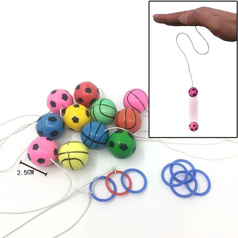 Ground toy with bungee ball wrist thrower throws toy ball twist egg ball